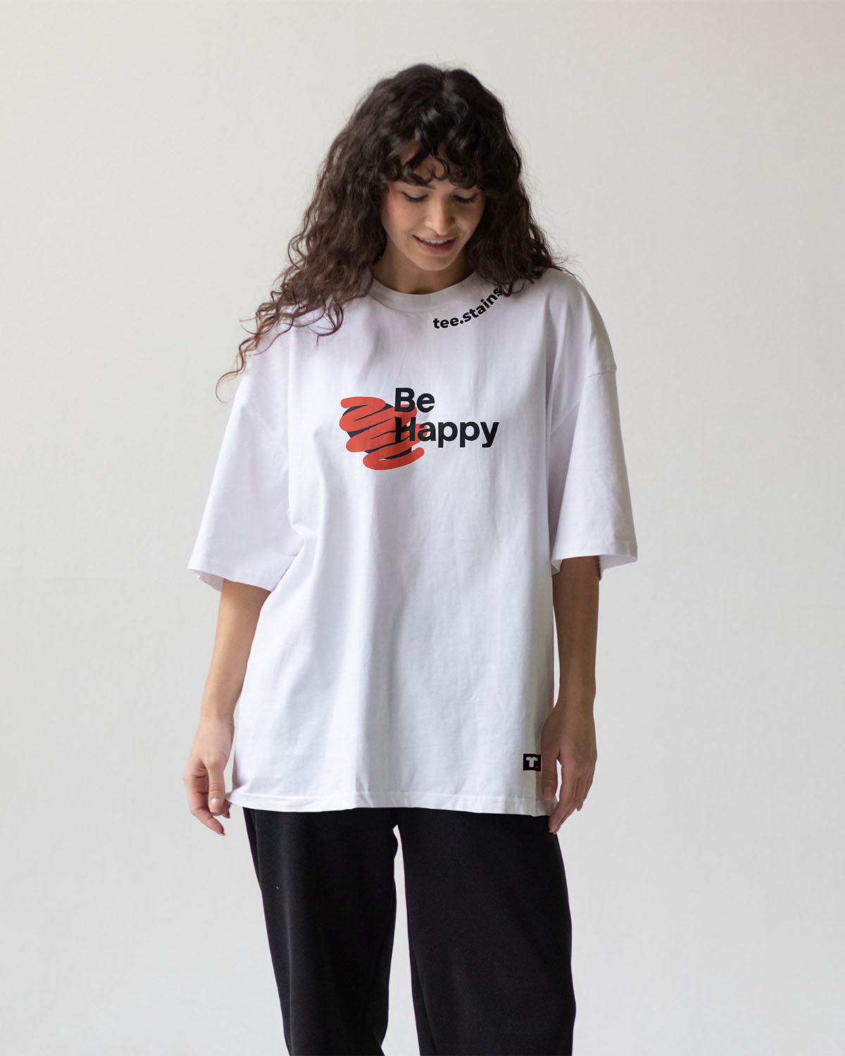 Be Happy Oversized T-Shirt
