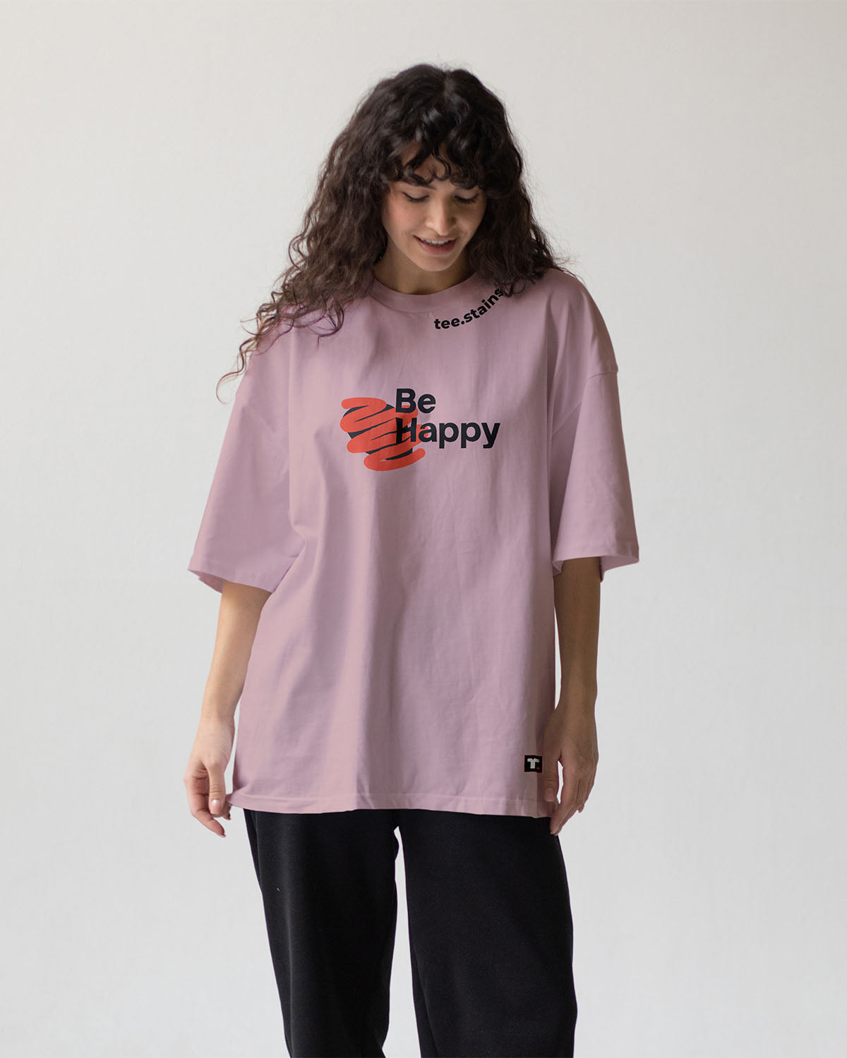 Be Happy Oversized T-Shirt