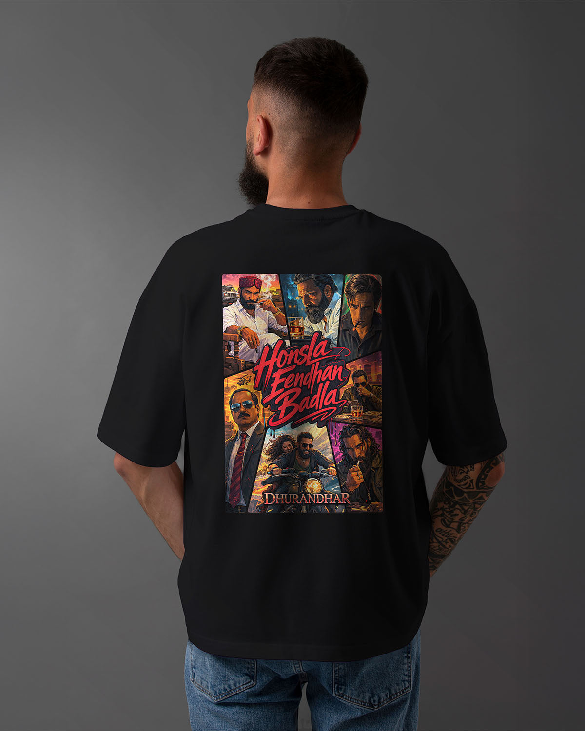 Dhurander Movie Vibe Oversized T-Shirt