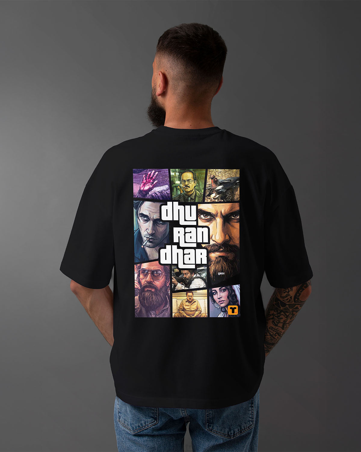 Dhurander GTA Vibe Oversized T-Shirt