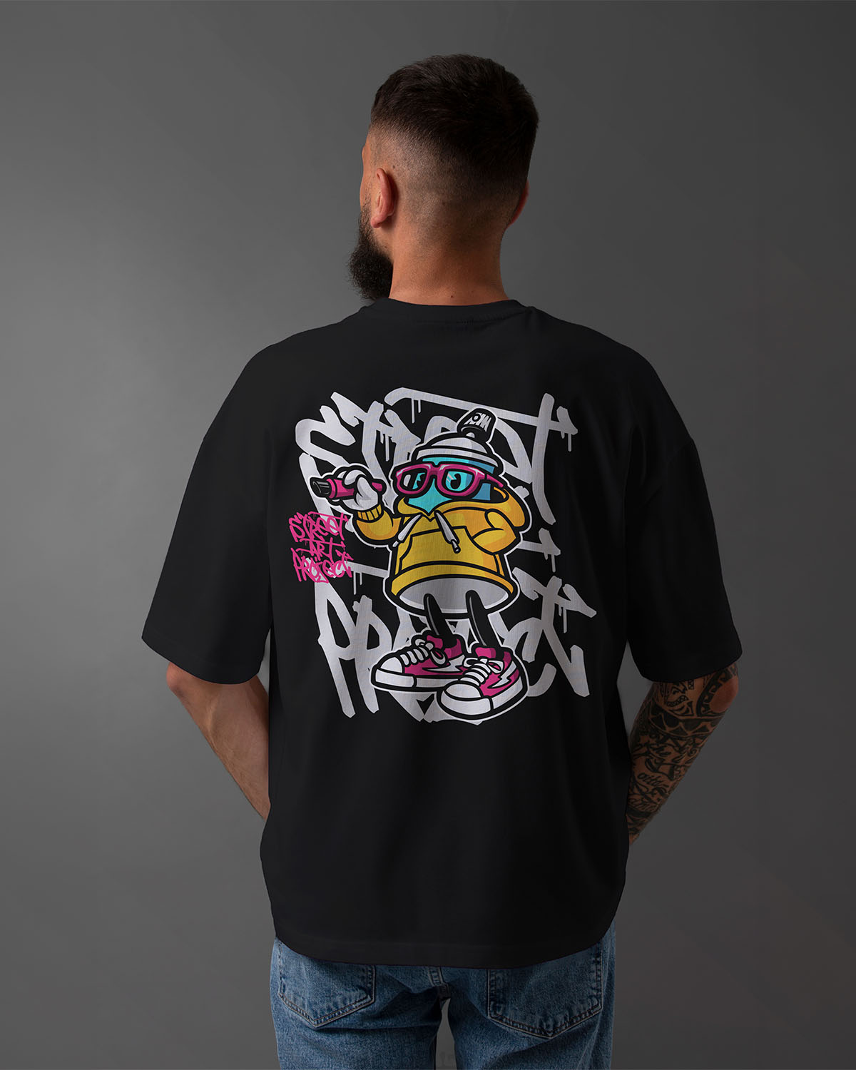 Street Art Project Oversized T-Shirt